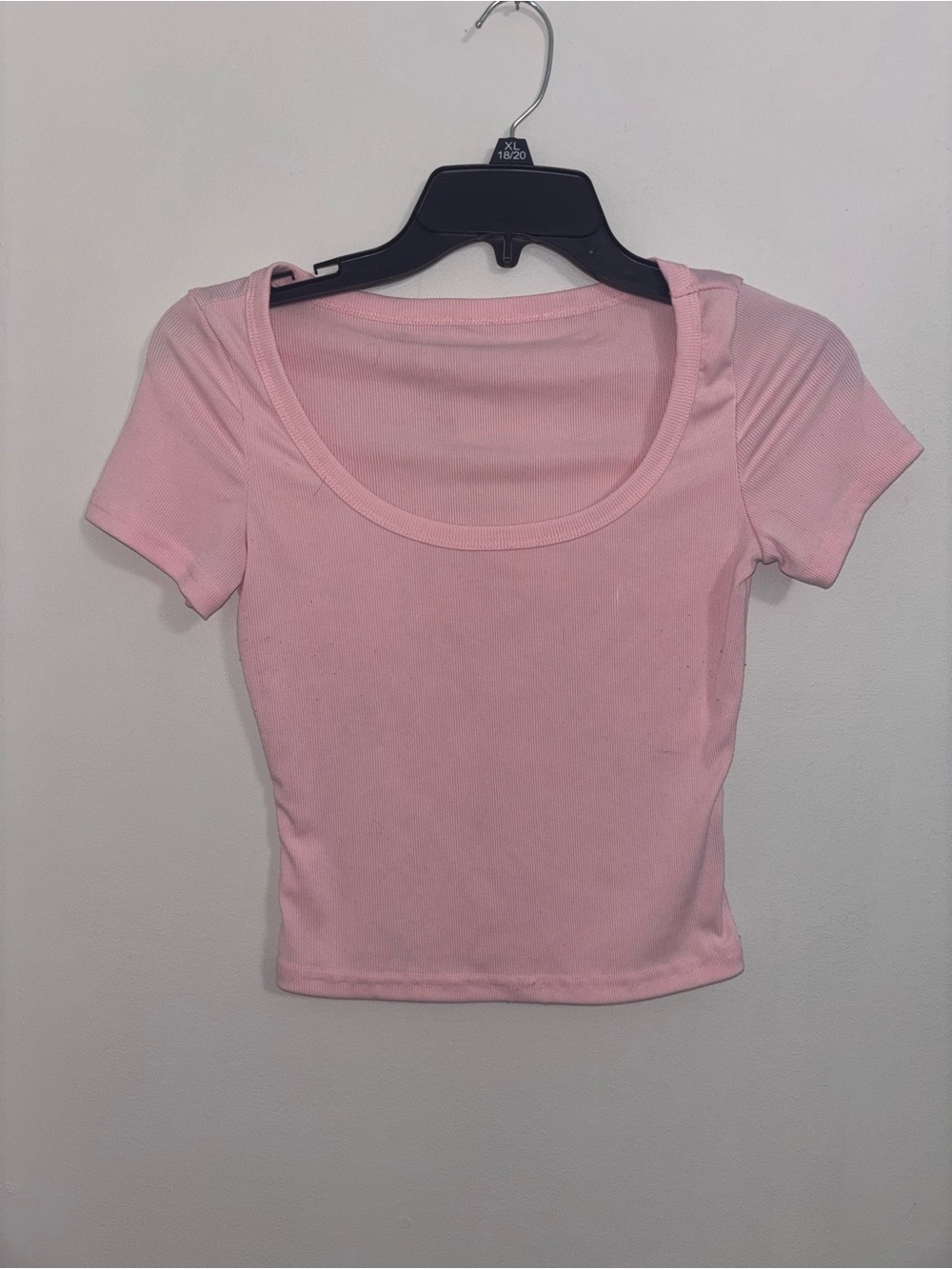 Women’s Pink Scoop Neck Short Sleeve Top